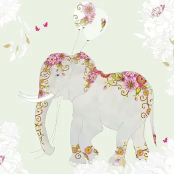 Kartolinë Clear Creations CL0513, kristale Swarovski, elefant me tullumbace