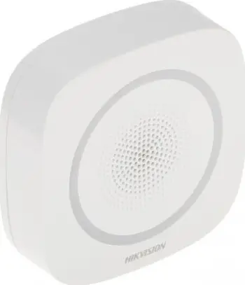 Sirenë e brendshme pa tela Hikvision AX PRO DS-PS1-I-WE, 868MHz, dritë blu