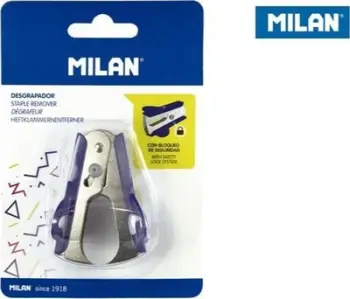 Heqëse kapësesh Milan Staple Remover, trup çeliku, ngjyrë blu