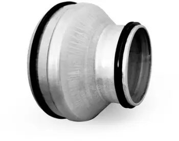 Reduktor qendror ventilimi Alnor, Ø160 në Ø125, gjatësi 26 mm