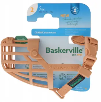 Maskë për qen Baskerville Classic Basket Muzzle 2, madhësia 2, rehati e lartë, ngjyrë neutrale