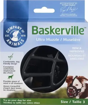 Maskë për qen Baskerville Ultra Basket, madhësia 3, e zezë