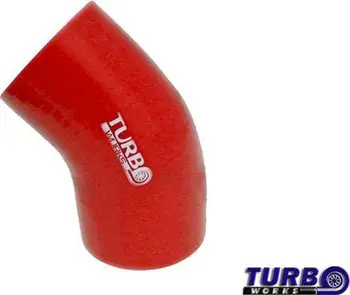Reduktor silikonik TurboWorks G, 45°, 51-63mm, i kuq