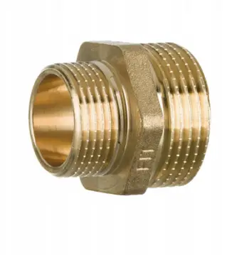 Nipël reduktues bronzi BRASS, për ujë, fileta PN EN ISO 228 1