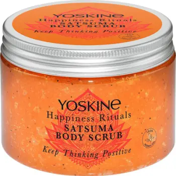 Scrub trupi Yoskine Happiness Rituals Satsuma Sugar, peeling me sheqer, 300g