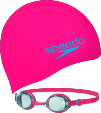 Set noti Speedo Jet Swim Set, kapuç silikoni, syze noti për fëmijë, shumëngjyrësh