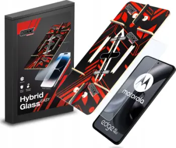 Mbrojtës ekrani GrizzGlass HybridGlass Easy për Motorola Edge 30 Neo, xham hibrid, aplikim i lehtë, transparent