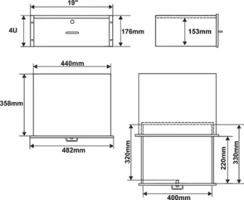Sirtar RACK Pulsar RAS-R4, 19", 4U, metalik i zi