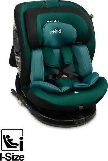 Sedilje auto Coccolle Mokki i-Size Emerald, 40-150 cm, rrotullim 360°, jeshile