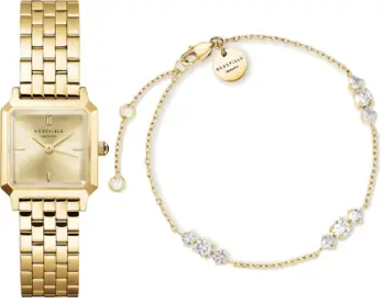 Set Orë dhe byzylyk për femra Rosefield Boxelle Champagne SET BCGTC-X284