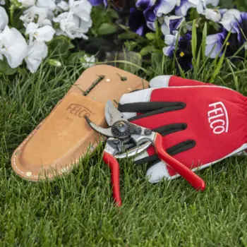 Gërshërë krasitëse Felco 14, ergonomike, për duar të vogla, e kuqe