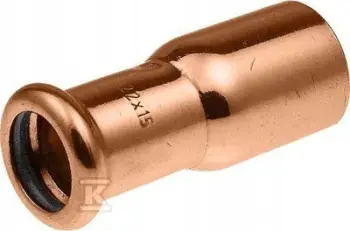 Reduktues bakri Kan-therm Press, 22 x 15 mm, bronz, për instalime ujësjellësi