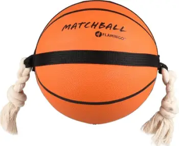 Top për qen Karlie Flamingo Action Ball, 14 cm, formë basketbolli, portokalli