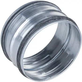 Nipel ventilimi SpiroFlex ZU125 OC, diametër 125mm, me gasket, i argjendtë