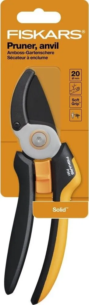Sekator Fiskars Solid P361, për degë deri 20mm, portokalli - 1
