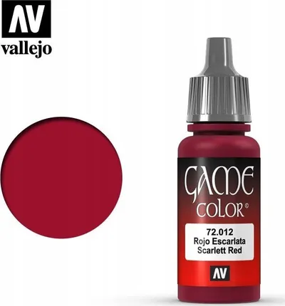 Bojë akrilike Vallejo Game Color 72012 Scar Red, 17ml, e kuqe e errët - 1