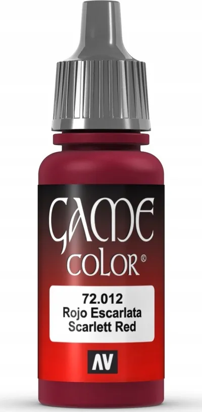 Bojë akrilike Vallejo Game Color 72012 Scar Red, 17ml, e kuqe e errët - 2