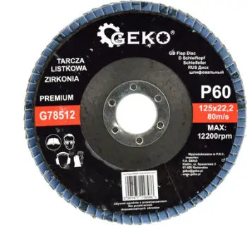Disk lamelar GEKO, 125mm, P60, blu