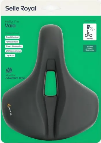 Selë biçiklete Selle Royal Vaia, ergonomike, me xhel Royalgel, e zezë