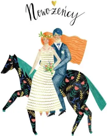 Kartolinë dasme Henry Card B6 Wedding Horse, 118.5 x 163 mm, me zarf