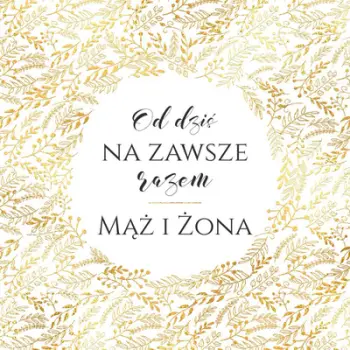 Kartolinë dasme HENRY Card HS Wedding Gold, 20 x 20 cm, me tag dhurate, e artë