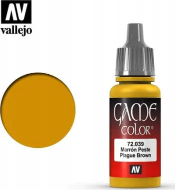 Bojë akrilike Vallejo Game Color 72039 Plague Brown, 17ml, kafe e errët