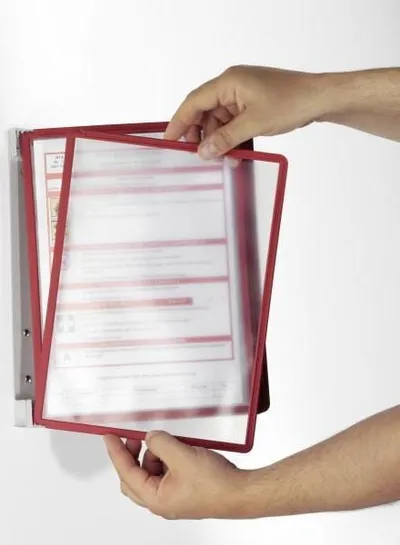 Set panele informimi Durable Vario, 5 copë, A4, kuqe - 4
