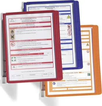 Set panele informimi Durable Vario, 5 copë, A4, kuqe