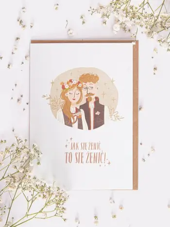 Kartolinë dasme Nadwyraz.com How to get married, 12x17 cm, letër eco, me zarf