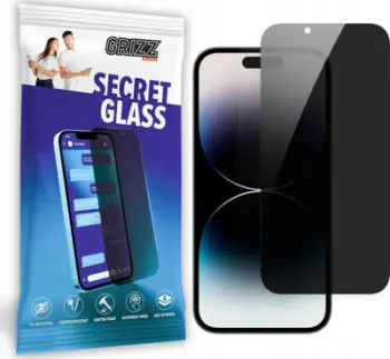 Mbrojtës ekrani GrizzGlass Matte SecretGlass për Apple iPhone 15 Pro Max, efekt privatësie, xham keramik