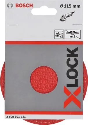 Disk mbështetës Bosch X-LOCK, 115mm, hook and loop, i zi - 2