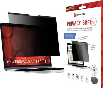 Filtër privatësie për laptop DISPLEX Privacy Safe, 15.6", 16:9, me magnet - 1