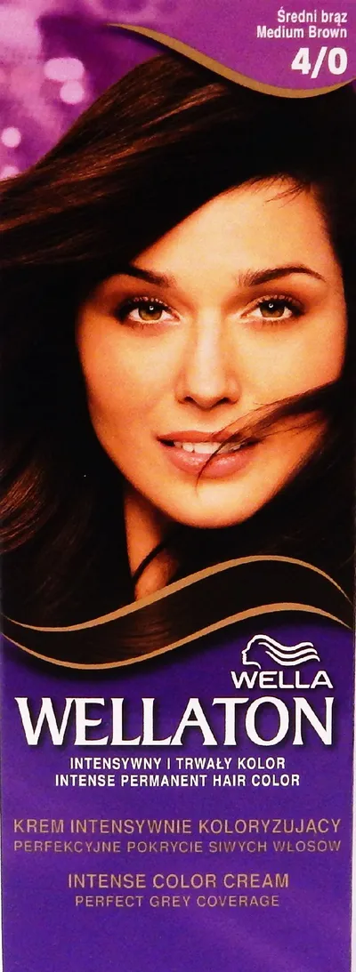Krem ngjyrosës për flokë Wella 4/0 Medium Brown - 1