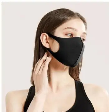 Maskë tekstili Mocco Textile, dy shtresore, e ripërdorshme, e zezë