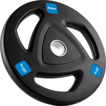 Disk olimpik Rebel, 20 kg, dia 51 mm, me doreza gome, i zi