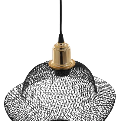 Llambë e varur tavani, rrjetë moderne e zezë, Ø30×65 cm (HM7690.01), zezë - 5