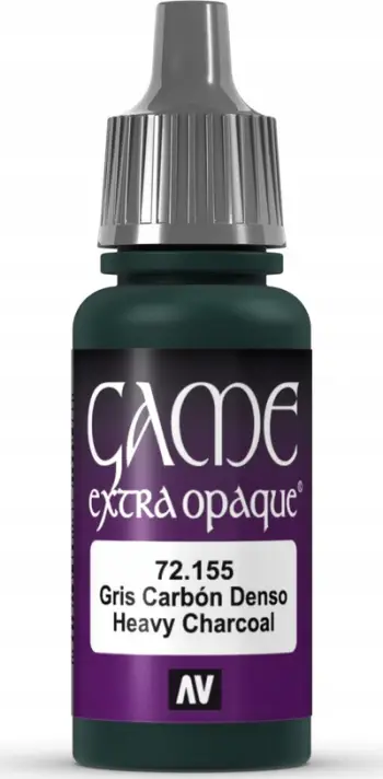 Bojë akrilike Vallejo Game Color 72155 Heavy Charcoal, extra opaque, gri shumë e errët