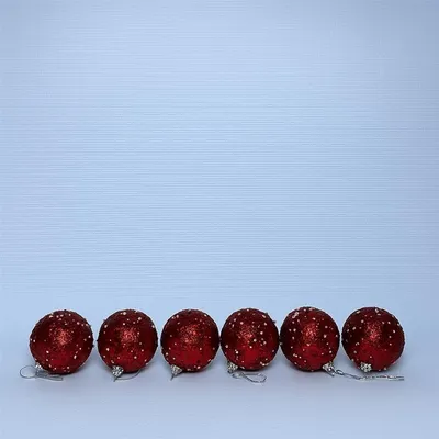 Topa dekorues 6/1, 6cm kuqe/gold/argjendtë. UNIMIKS - 2