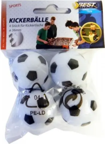Topa foosball Best Sporting, set 4 copë, diametër 36mm, të bardhë