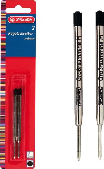 Refill për stilolaps Herlitz Medium, majë mesatare, i zi