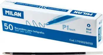 Refill për stilolaps Milan P1, 1mm, bojë blu, 50 copë