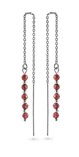 Vathë për femra AGAIN Jewelry AJKNS005, të argjendtë/ të kuq