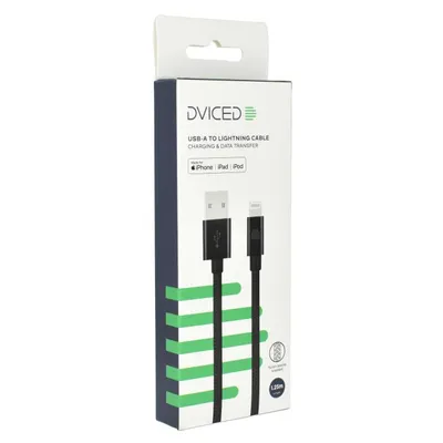 Dviced Cable USB-C To USB-C Nylon Textile 2M, Black - 4