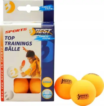 Topa pingpongu Best Sporting Training, set 6 copë, portokalli