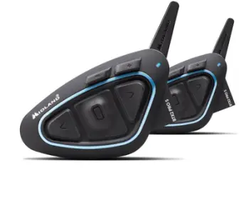 Sistem komunikimi për motoristë Midland BTX2 Pro S LR Twin Set, Bluetooth 4.2, Long Range 1.6 km, i zi