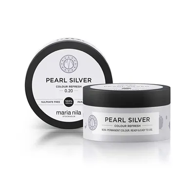 Maskë ngjyrëruese flokësh Maria Nila Colour Refresh Pearl Silver, për flokë bjondë, efekt argjend i ftohtë - 1