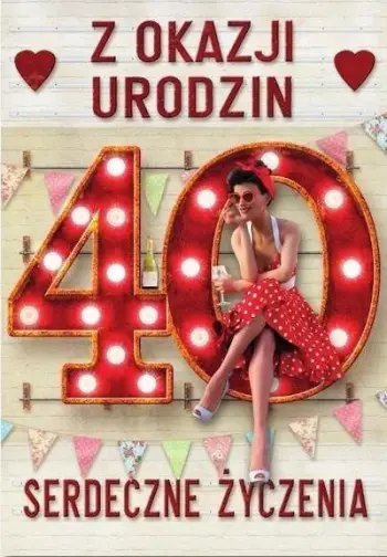 Kartolinë ditëlindjeje Trend TDF24, 40 vjeç, madhësi e madhe