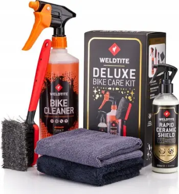 Set pastrimi biçiklete Weldtite Bike Care De Luxe, komplet mirëmbajtjeje, shumëpërdorimësh