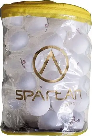 Topa tenisi tavoline Pingponglabdk Spartan, 40mm, set 60 copë, të bardhë