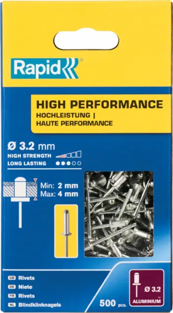 Nitna Rapid 5001431 High Performance, 3.2 x 8mm, kuti 500 copë, metalike